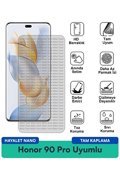 Milat Tech فيلم حماية الشاشة Honor 90 Pro Hayalet Nano حماية طويلة الأمد ضد ا...