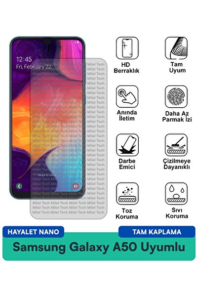 Milat Tech فيلم حماية الشاشة سامسونج جالاكسي A50 هايلايت نانو للخصوصية واللمس...