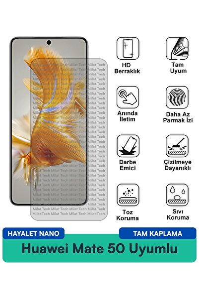 Milat Tech طبقة حماية شاشة هواوي ميت 50 هايلايت نانو بتصميم نحيف وحساسية كاملة
