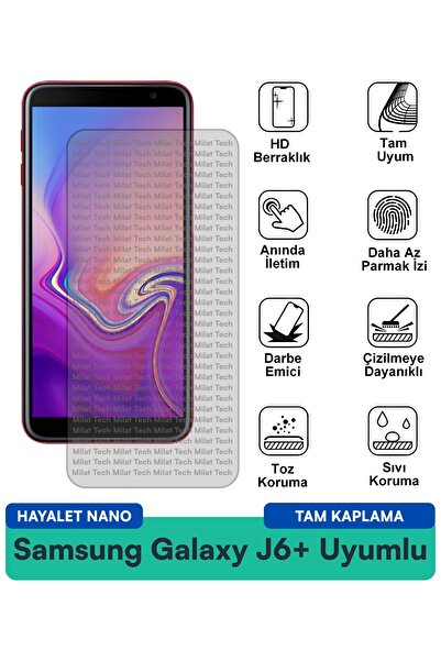 Milat Tech فيلم حماية الشاشة سامسونج جالاكسي J6+ هايلايت نانو، حماية طويلة ال...