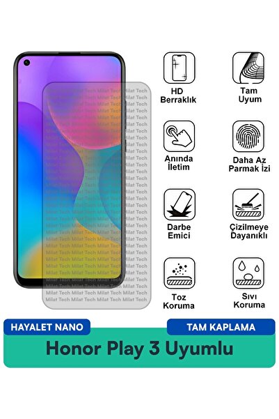 Milat Tech فيلم حماية الشاشة Honor Play 3 Ghost Nano مقاوم للخدوش والصدمات