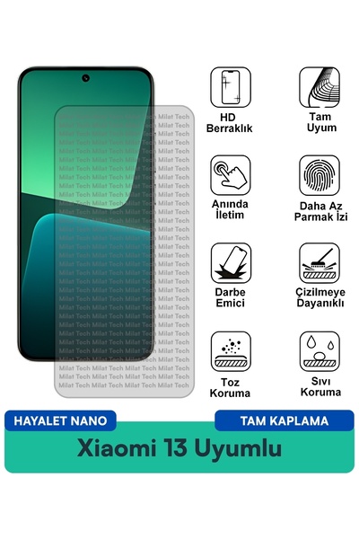 Milat Tech طبقة حماية شاشة Xiaomi 13 Ghost Nano مقاومة للخدوش والصدمات