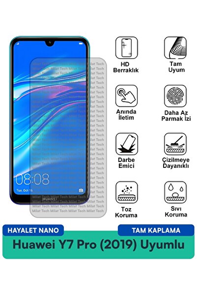 Milat Tech واقي شاشة هواوي Y7 برو (2019) هايلايت نانو مقاوم للخدوش والصدمات