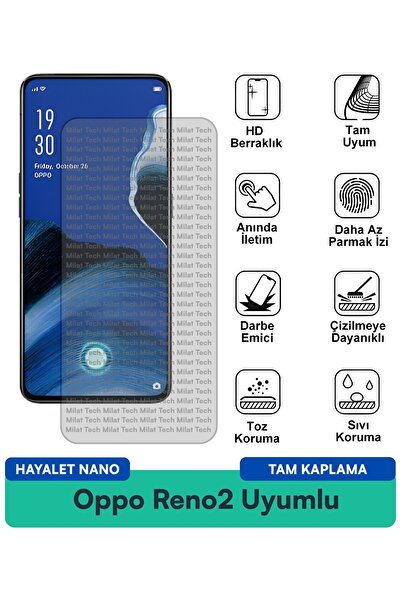 Milat Tech طبقة حماية للشاشة من نوع Oppo Reno2 Ghost Nano مقاومة للخدوش والصدمات