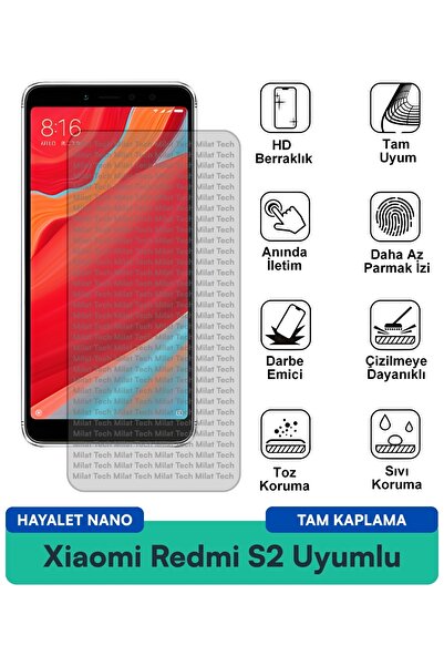 Milat Tech طبقة حماية للشاشة من Xiaomi Redmi S2 Hayalet Nano مقاومة للخدوش وا...