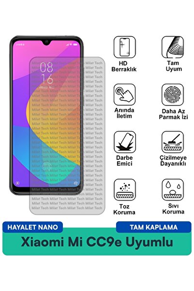 Milat Tech طبقة حماية للشاشة من Xiaomi Mi CC9e Hayalet Nano مقاومة للخدوش وال...