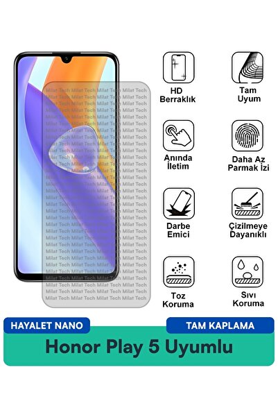 Milat Tech واقي شاشة هونر بلاي 5 جيست نانو مقاوم للخدوش والصدمات