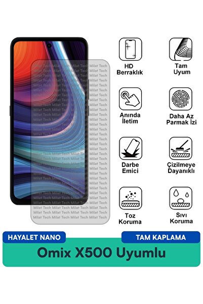 Milat Tech طبقة حماية للشاشة من Omix X500 Hayalet Nano مقاومة للخدوش والصدمات