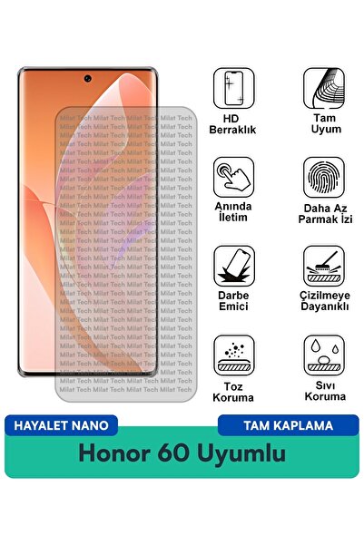 Milat Tech Honor 60 Hayalet Nano طبقة حماية للشاشة ذات سطح محمي للخصوصية