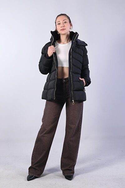 Mckanzie Palton cu glugă modelat cu cusături Hande