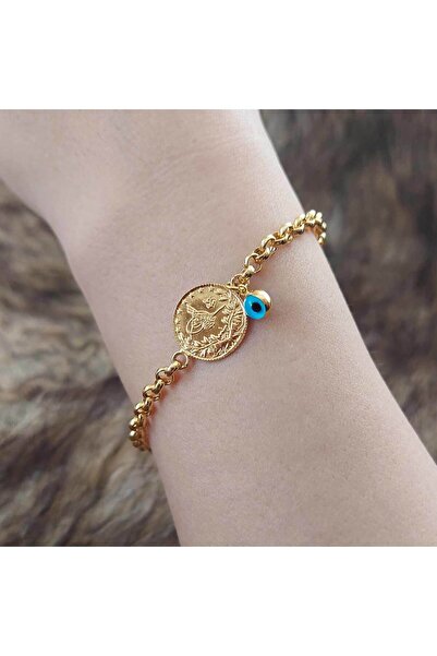 Altınbeyi 22 Ayar Yatırımlık Reşat Çeyrek Altınlı 14 Ayar Zincirli Bileklik