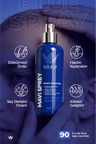 Uraw Saç Köklerini Besleyerek Kopmaya Bağlı Dökülme Görünümünü Azaltıcı Mavi ...