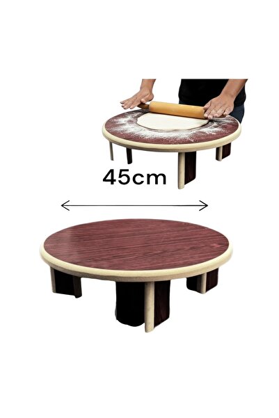 cc bin shihon طاولة فرد عجين خشب ثقيل عالي الجودة مقاس 45 سم لون عودي اداة تش...