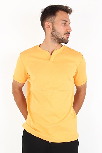 Mckanzie 2122 Μπλουζάκι με τρία κουμπιά Judge Collar Ribbed Modern Fit