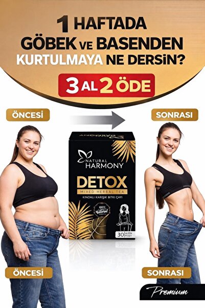Harmony Diyet Form çayı & Özel Bitkisel Kinoalı Detoks Çayı 1 kutu