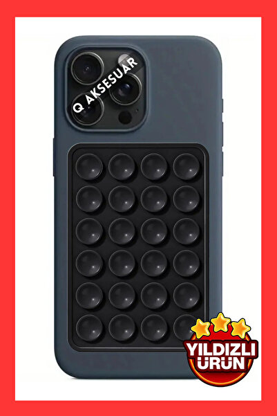 Q Aksesuar Silikon Vakumlu Telefon Tutucu, Cep Telefonu için Silikon Yapışkan...