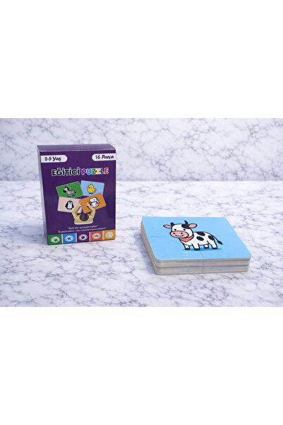 ByMeyla 16 Parça Hayvanlar Alemi | Zeka Geliştirici Eşleştirme Puzzle Eğitim ...