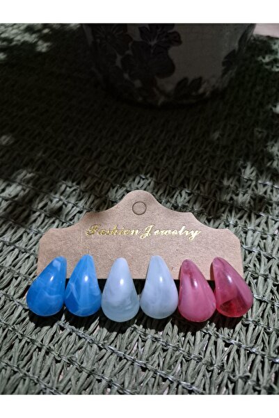 Luminosa Damla Acrylic 3 Pairs of Earrings 6644Lu**