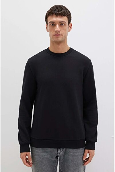 Kids Club Shoes Blue M0S10457 Crew Neck Sweater Men's Sweatshirt Black