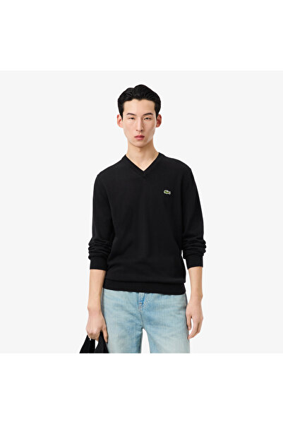 Lacoste Monochrome Cotton V-neck Sweater - AH1951-00-031