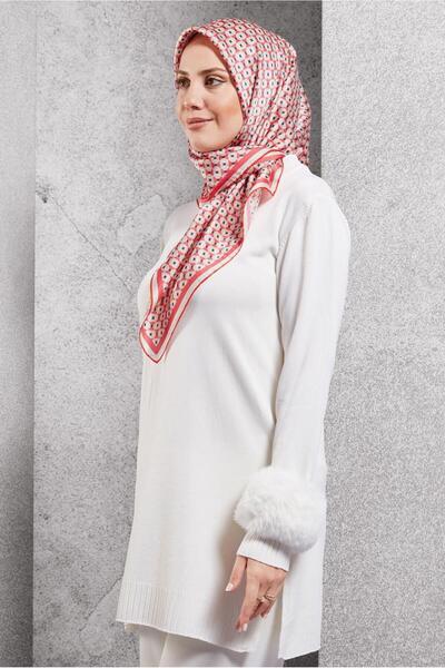 Alvina ألفينا وشاح حريري منقوش 51342