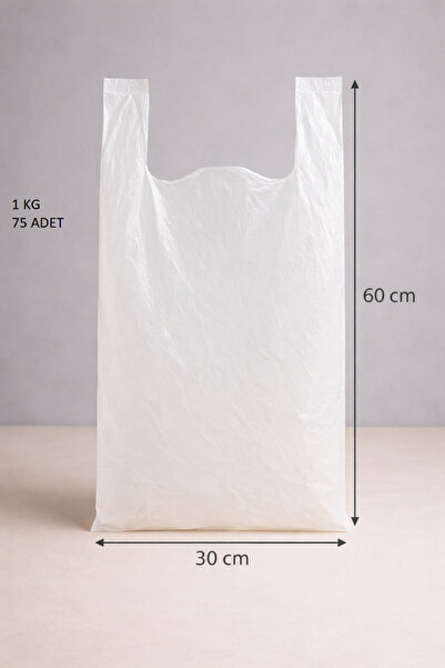 Yılmaz Ambalaj A Kalite Hışır Atlet Poşet Büyük Boy 30*60 1 KG