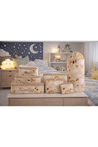 MorBebe Organizator pentru valiză cu 6 compartimente, organizator multifuncți...