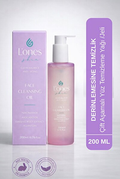 Lones Nemlendirici Aydınlatıcı Çift Aşamalı Yüz Temizleme Yağı & Jeli (Tüm ci...