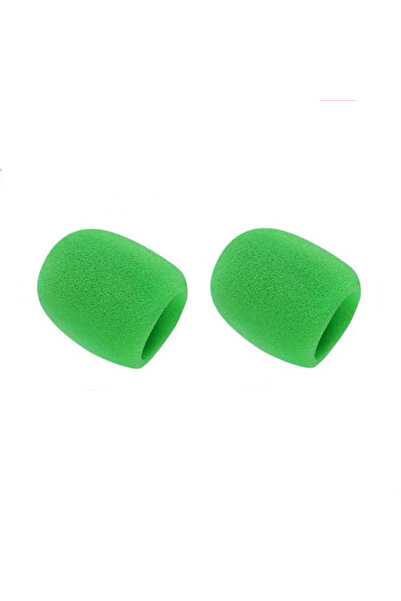 Choice قطعتان من غطاء الميكروفون الإسفنجي الأخضر السميك، واقي شبكي احترافي لل...
