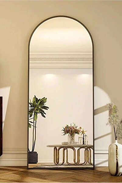 Generic مرآة كاملة الطول 80x180سم مع حامل مقوس، مرآة أرضية، مرآة حائط، معلقة/...
