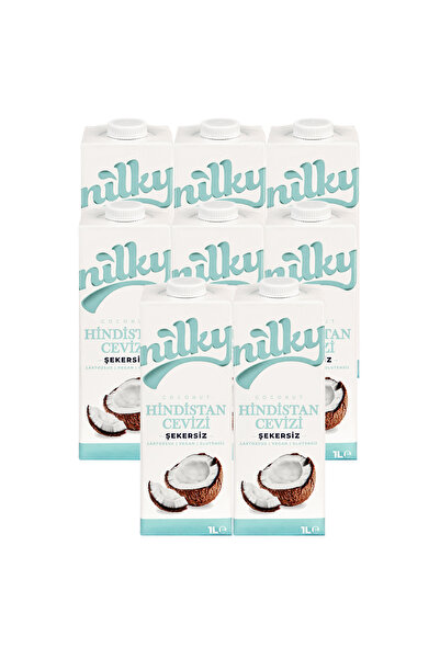 NİLKY Şekersiz Hindistan Cevizi Sütü Glütensiz Bitkisel Bazlı Laktosuz Vegan ...