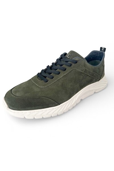 ZueOfficial Erkek Hakiki Süet Deri Sneaker Ayakkabı EVA Taban Bağcıklı Günlük...