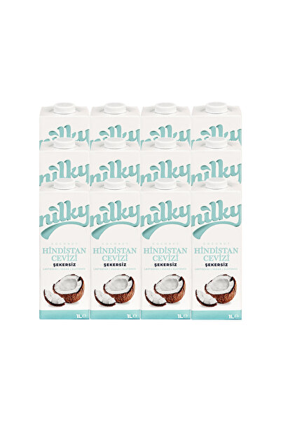 NİLKY Şekersiz Hindistan Cevizi Sütü Glütensiz Bitkisel Bazlı Laktosuz Vegan1...