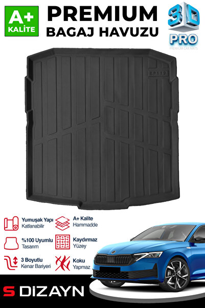 S Dizayn S-Dizayn Skoda Octavia 3D Pro Bagaj Havuzu 2024 Üzeri A+ Kalite 3BH-...