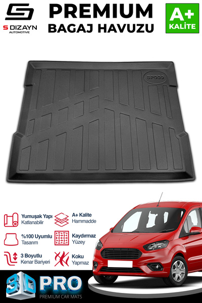 S Dizayn S-Dizayn Ford Courier 3D Pro Bagaj Havuzu 2014-2024 A+ Kalite 3BH-SD...