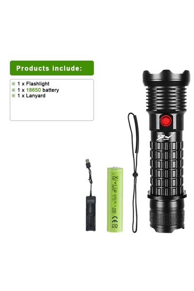 Choice مصباح غوص احترافي XHP199 LED بقوة 9900 لومن للغوص والصيد بالرمح وبطاري...