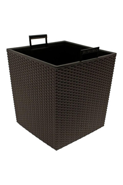 Prosperplast Ghiveci decorativ pentru flori, aspect de ratan, material PP, re...