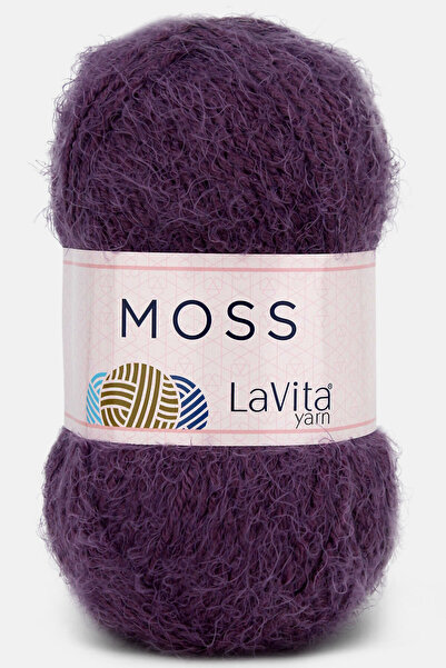 LaVita Yarn Moss El Örgü İpi 100gr - Tavşan Tüyü Dokulu [4161 - Koyu Mürdüm] ...