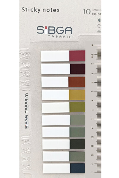 sibga tasarım Şeffaf Beyaz Yarım Postit Post-it Post It. Kitap Ayracı Ayraç P...