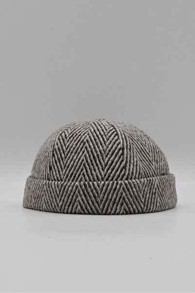 Külah Beretă Docker scurtă maro din lână pentru femei