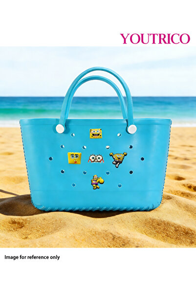 Youtrico مجموعة زينة كرتونية من 5 قطع - زينة على شكل شبشب وحقائب شاطئ