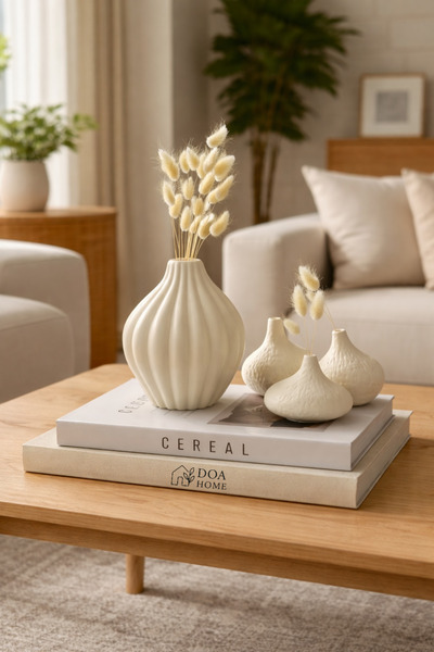 DOAHOMECONCEPT Dalgalı Marka Muadili Rüzgar Vazo Seti