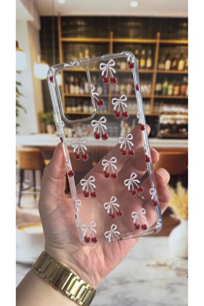 Vip Case Redmi Note 10 Pro Compatible Cherry Pattern Transparent Shock-Absorb...