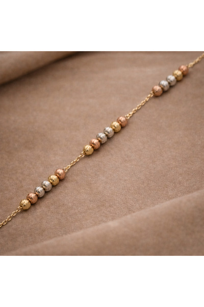 Ariş 14 Ayar Dorika Altın Toplu Bileklik