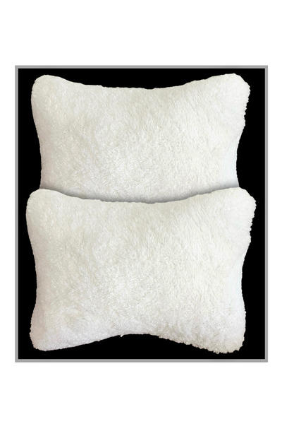 TUSBA MARKET Pernă de călătorie pentru gât, ortopedică, de pluș, albă, pentru...