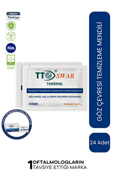 TTO Swab Göz Mendili 24’lü – Göz Kapağı & Kirpik Dipleri Temizliği