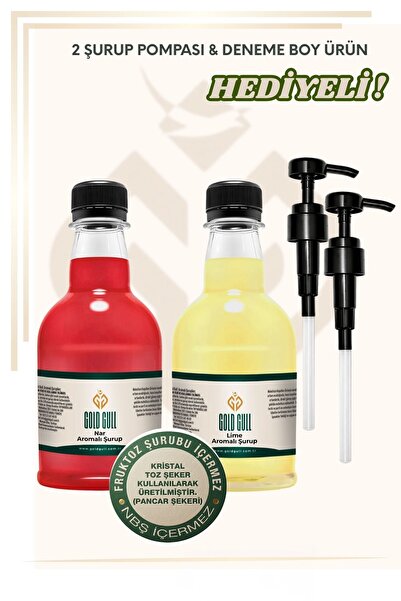 gold gull Lime & Nar Aromalı Kahve & Meyve Şurubu 2 X 300 Ml.