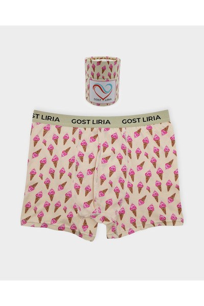 GOST LİRİA - İce Cream Desenli Erkek Boxer