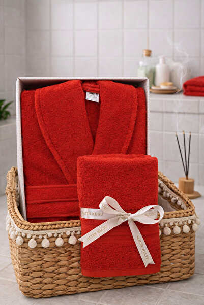 Özdilek Trendy Şalyaka Bornoz S/m Beden - Baş Havlusu - Kımızı