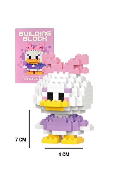 WUNİT Bricks Donald Duck Karakter Figürü 3D Yapboz Puzzle Yapı Oyuncakları